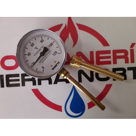 TERMOMETRO VERTICAL TBR-80 0-120ºC + VAINA