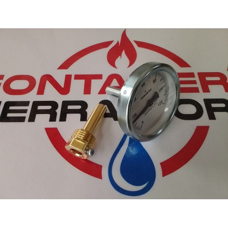 TERMOMETRO HORIZONTAL TBR-80 0-120ºC + VAINA