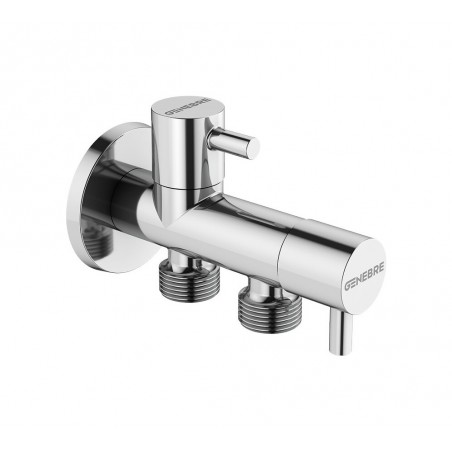 Llave escuadra doble Genebre 1/2"-1/2"-3/8" PN10
