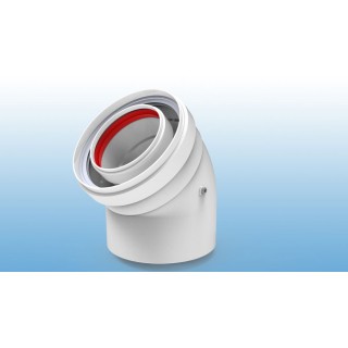CODO COAXIAL 45º M/H 60/100