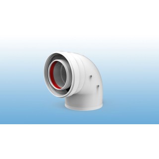 CODO COAXIAL 90º M/H 60/100