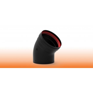 CODO 45º VITRIFICADO NEGRO