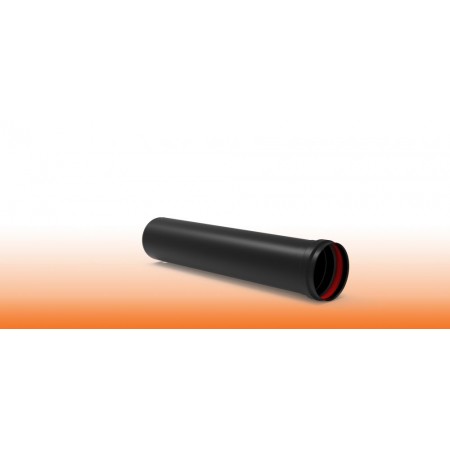 TUBO ACERO VITRIFICADO NEGRO 1 MT