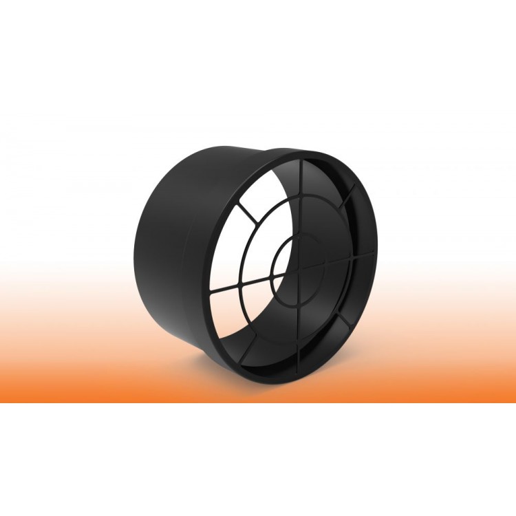 DEFLECTOR EVACUACIÓN SALIDA ACERO NEGRO