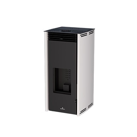 Estufa de Pellet Sin Electricidad Bronpi FREE-6 Marfil 6 kW