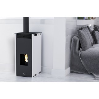 Estufa de Pellet Sin Electricidad Bronpi FREE-6 Negro 6 kW