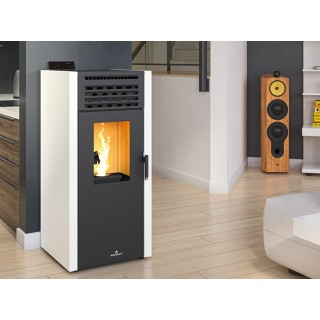 Estufa de Pellet Canalizable Bronpi ADEL Negro 13 kW