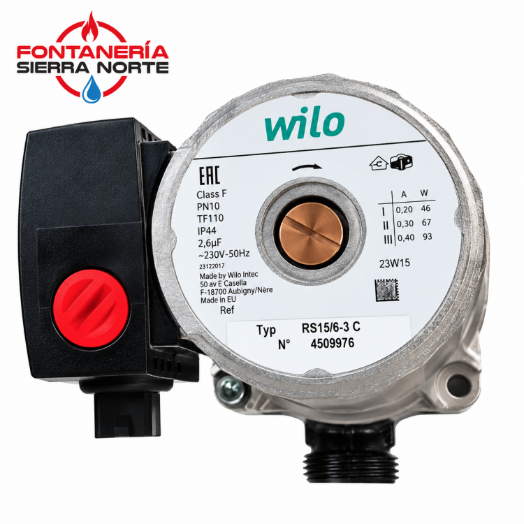 Bomba circuladora Domusa Wilo RS15/6-3 C CFOV000073